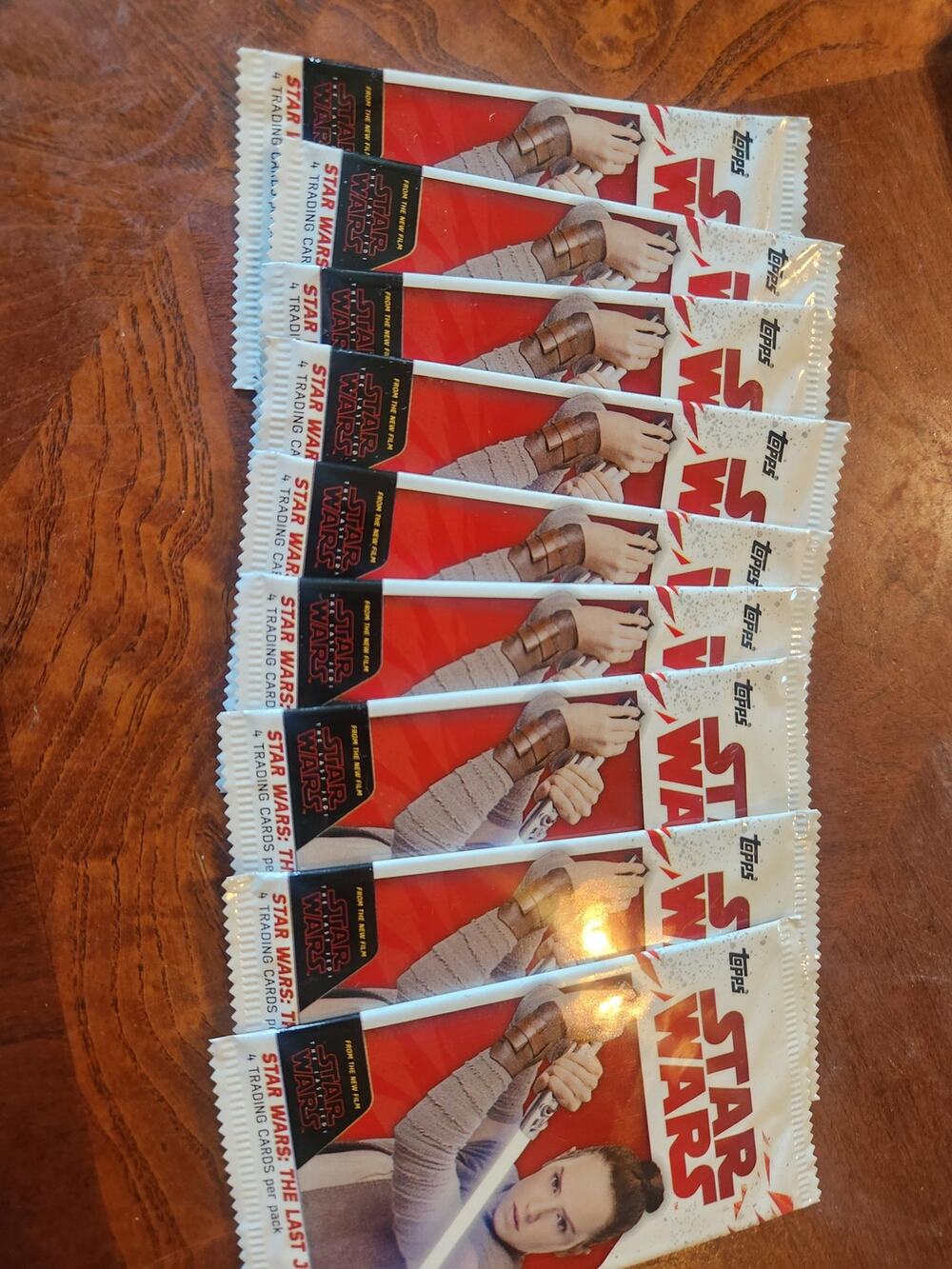 Lot of 9 Star Wars The Last Jedi Topps Trading Card Packs SEALED 4 Cards Each